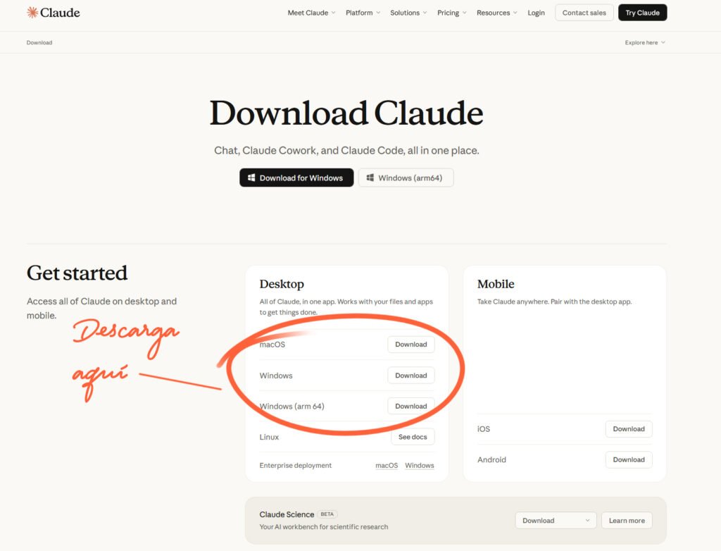 Como descargar Claude Desktop
